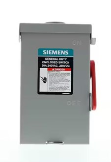 General Duty 30 Amp 3-Pole 4-Wire 240-Volt Fusible Outdoor Safety Switch